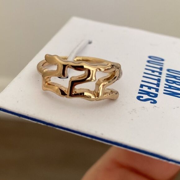 Urban Outfitters 222 Angel Number Gold Plated Ring - Picture 5 of 5